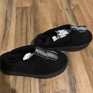 Black Embellished Women's slip on shoes
